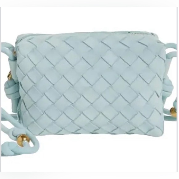 Bottega Veneta Mini Loop Blue Suede Shoulder Crossbody  Bag - Picture 6 of 10